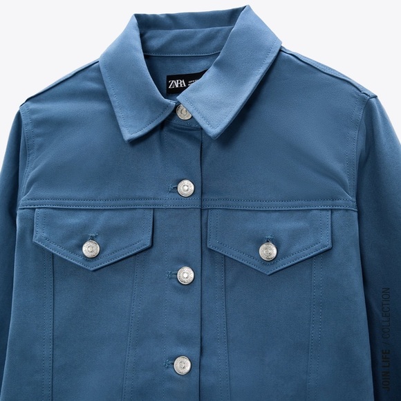 ZARA BNWT Cotton Button-up Denim Dress - Picture 4 of 6